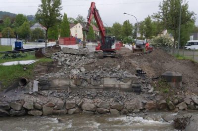 Rückbau Brücke Stockacher Aach