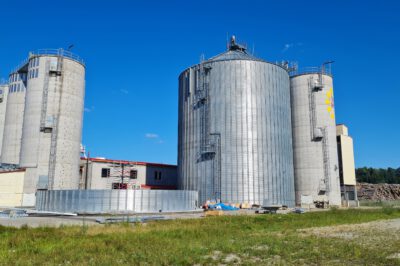 neues Pellets Silo im Bau